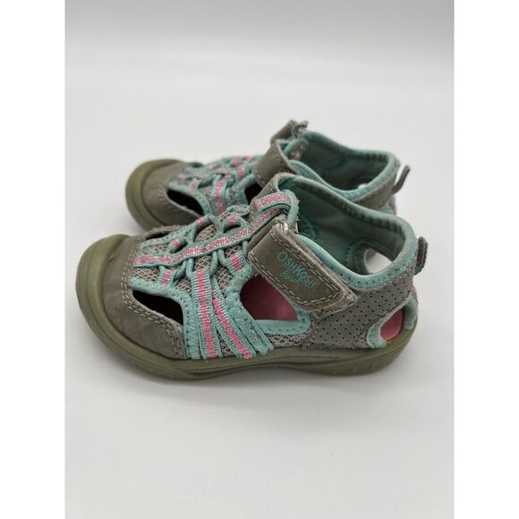 OshKosh Toddler Girs Hiking Sandals Water Resistant Trail Hiking Size 6 - Picture 2 of 5